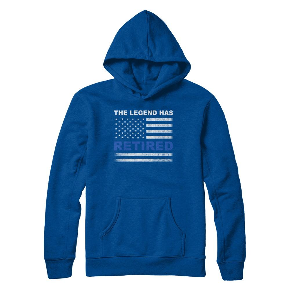 The Legend Has Retired Police Officer Retirement Gift-T-Shirt & Hoodie-Pullover Hoodie-Deep Royal