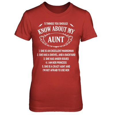 5 Things You Should Know About My Aunt Niece-T-Shirt & Sweatshirt-Women's T-Shirt-Red