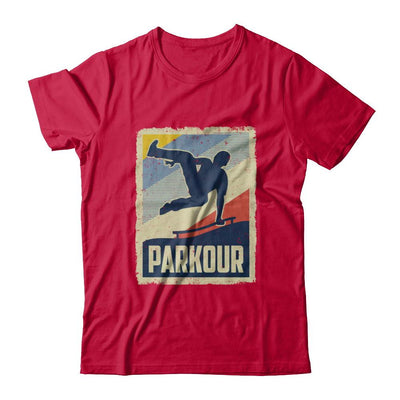 Vintage Parkour Distressed Style-T-Shirt & Hoodie-Classic T-Shirt-Red