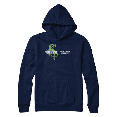 Distanceraptor Over Timeraptor Equals Velociraptor Dinosaur-T-Shirt & Hoodie-Pullover Hoodie-Navy