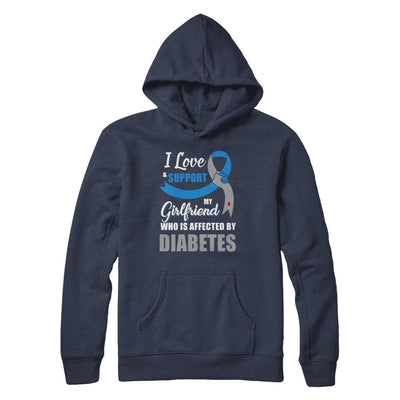 Diabetes Awareness Support Blue Grey Girlfriend Boyfriend-T-Shirt & Hoodie-Pullover Hoodie-Navy