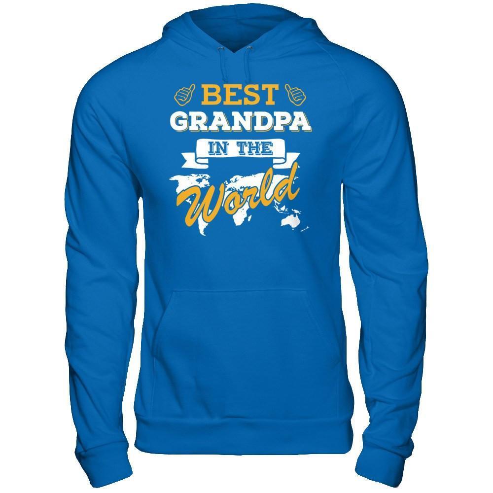 Best Grandpa In The World-T-Shirt & Hoodie-Pullover Hoodie-Royal