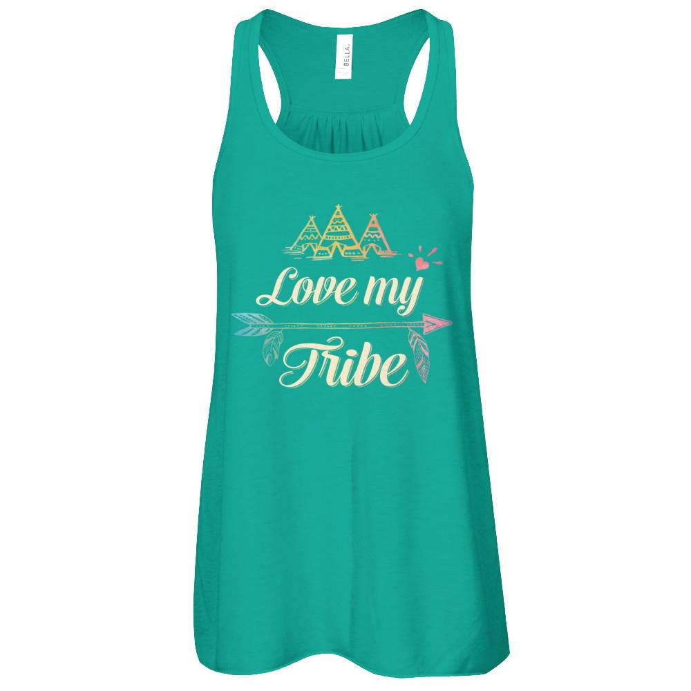 Love My Tribe-T-Shirt & Tank Top-Women's Flowy Racerback Tank-Kelly