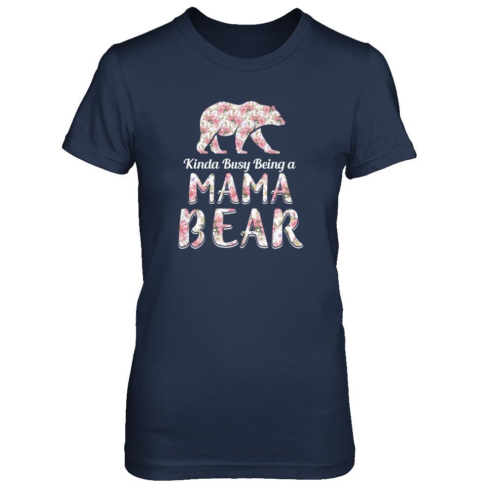 Mama Bear Dinosaur Kinda Busy Being A Mamabear-T-Shirt & Tank Top-Women's T-Shirt-Navy