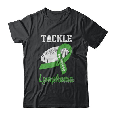 Football Survivor Tackle Green Lymphoma Awareness-T-Shirt & Hoodie-Classic T-Shirt-Black