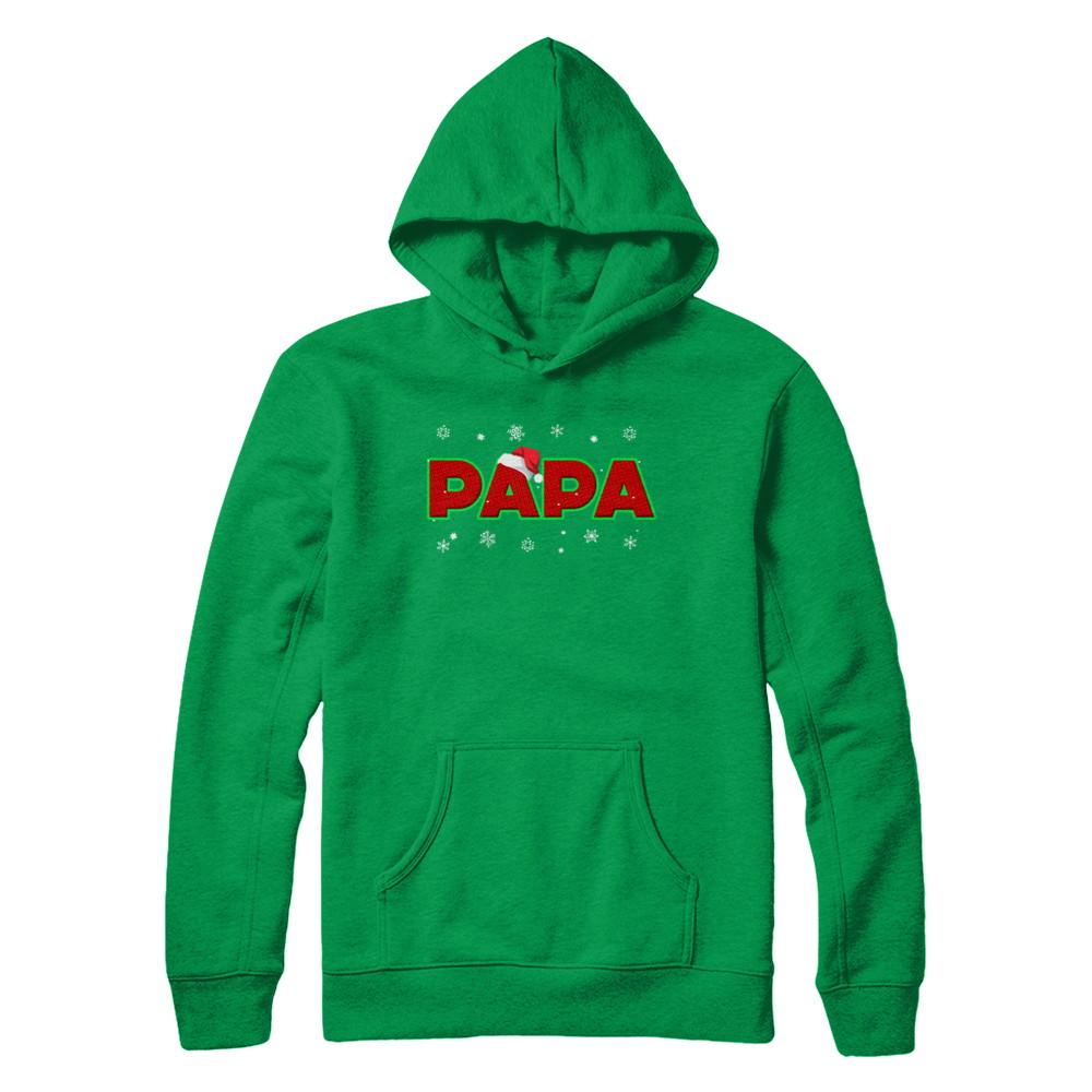 Papa Christmas Santa Ugly Sweater Gift-T-Shirt & Sweatshirt-Pullover Hoodie-Irish Green
