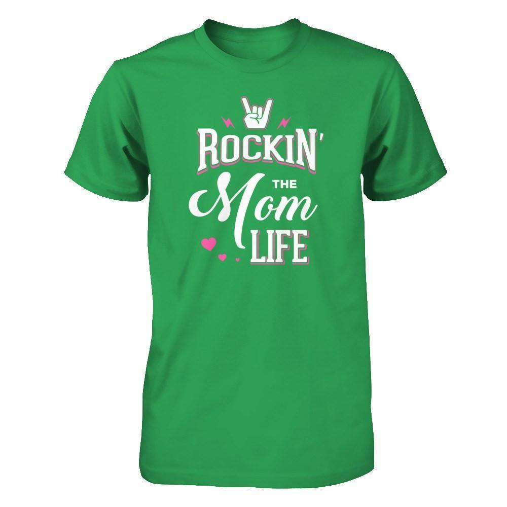 Rockin' The Mom Life-T-Shirt & Tank Top-Premium T-Shirt-Kelly Green