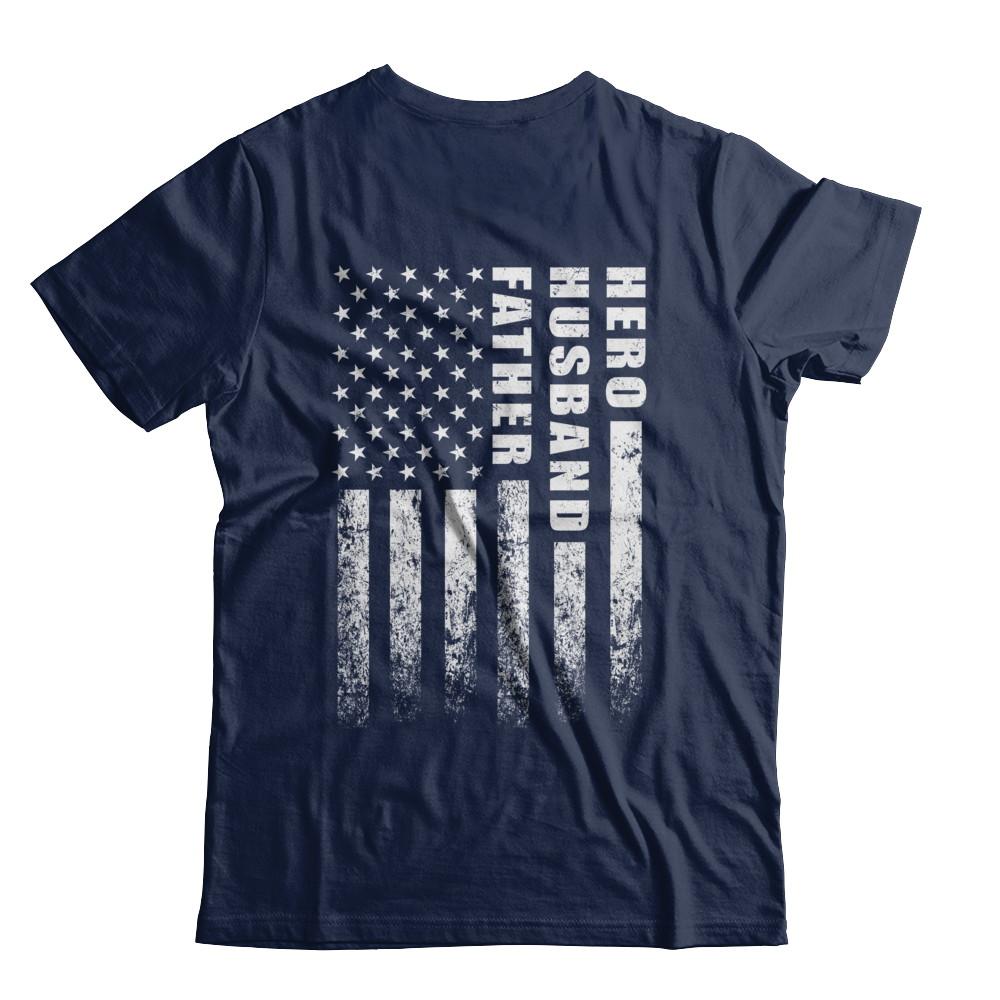 Veteran Soldier Husband Dad Hero Fathers Day Gift-T-Shirt & Hoodie-Classic T-Shirt-Navy