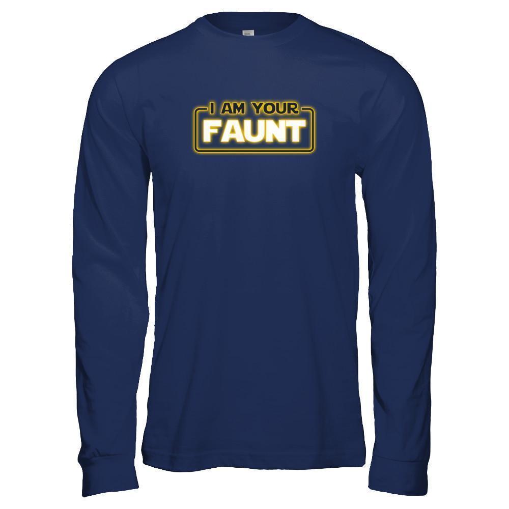 I Am Your Faunt Funny Aunt-T-Shirt & Tank Top-Long Sleeve T-Shirt-Navy