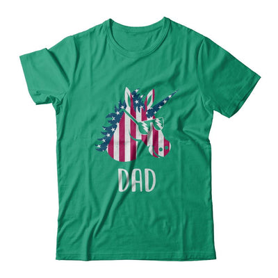Patriotic Dad Daddy Unicorn Americorn 4Th Of July-T-Shirt & Hoodie-Classic T-Shirt-Kelly Green