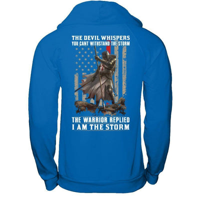 Knight Templar The Devil Whispers You Can't Withstand The Storm-T-Shirt & Hoodie-Pullover Hoodie-Royal