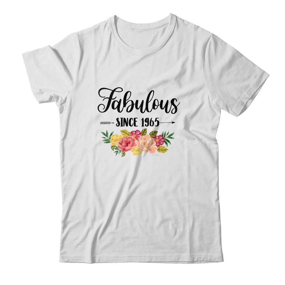 56th Birthday Gifts Women 56 Year Old Fabulous Since 1965-T-Shirt & Tank Top-Classic T-Shirt-White