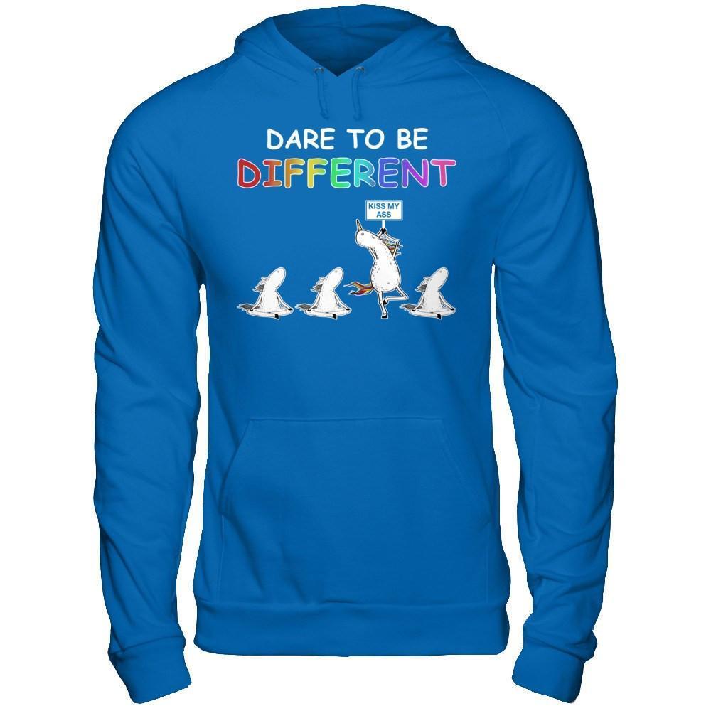 Rainbow Dare To Be Different-T-Shirt & Hoodie-Pullover Hoodie-Royal
