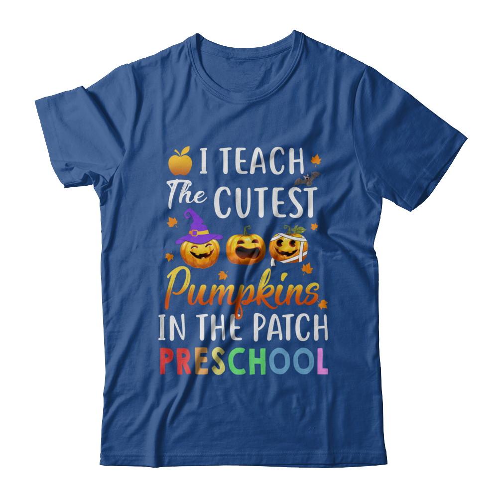 I Teach The Cutest Pumpkins In The Patch Preschool Halloween-T-Shirt & Hoodie-Classic T-Shirt-Royal