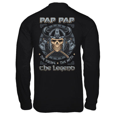 Pap Pap The Viking The Myth The Legend-T-Shirt & Hoodie-Long Sleeve T-Shirt-Black