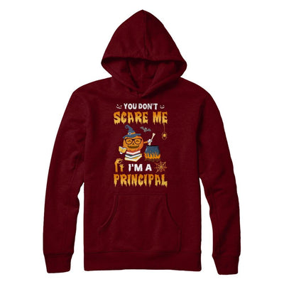 You Don't Scare Me I'm A Principal Halloween Costume-T-Shirt & Hoodie-Pullover Hoodie-Maroon
