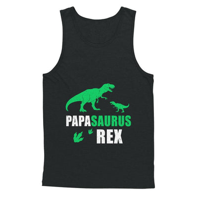 Dinosaur T-Rex Grandpasaurus Papa Saurus Dinosaur T-Rex Fathers Day-T-Shirt & Hoodie-Unisex Tank-Black