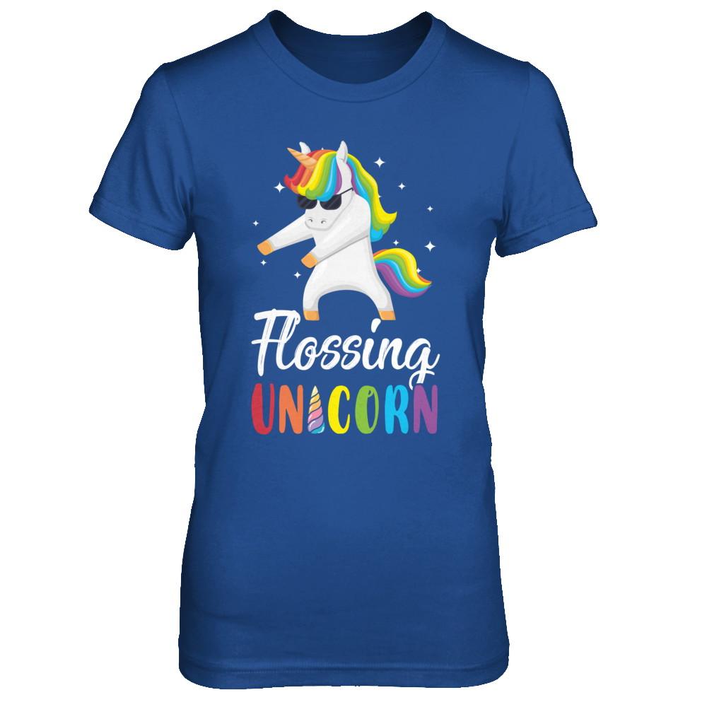 Floss Dance Flossing Unicorn-T-Shirt & Hoodie-Women's T-Shirt-Royal