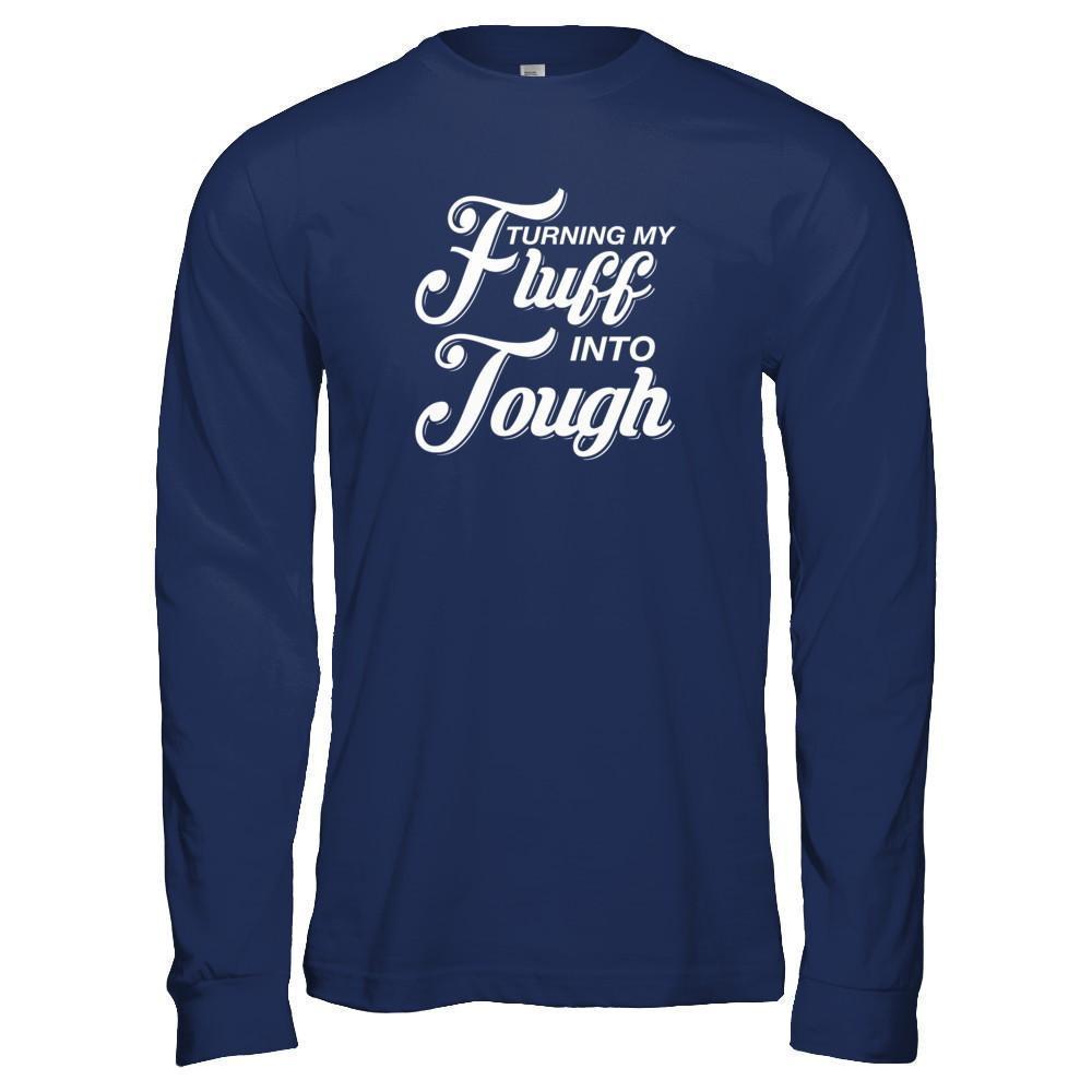 Turning Fluff Into Tough-T-Shirt & Tank Top-Long Sleeve T-Shirt-Navy