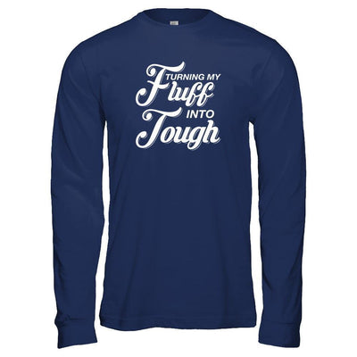 Turning Fluff Into Tough-T-Shirt & Tank Top-Long Sleeve T-Shirt-Navy