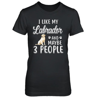 I Like My Labrador And Maybe 3 People-T-Shirt & Hoodie-Women's T-Shirt-Black