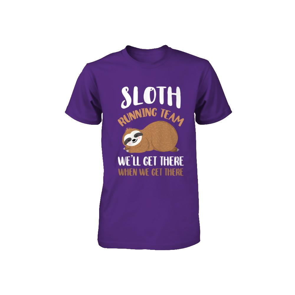 Sloth Running Team We'll Get There When We Get There Youth-Youth Shirt-