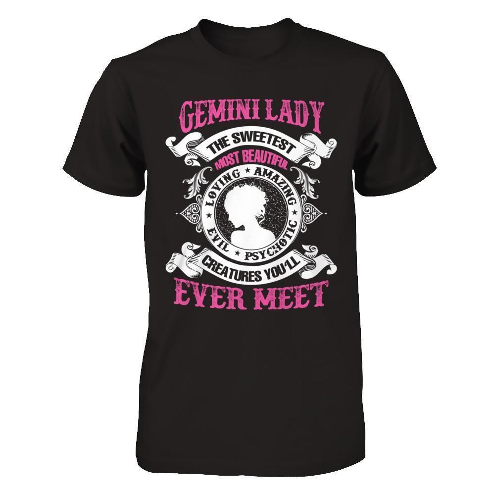 Gemini Lady The Sweetest Most Beautiful Love Amazing-T-Shirt & Hoodie-Premium T-Shirt-Black