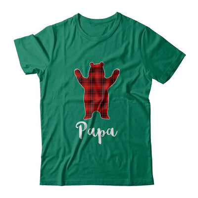 Red Papa Bear Buffalo Plaid Family Christmas Pajamas-T-Shirt & Sweatshirt-Classic T-Shirt-Kelly Green