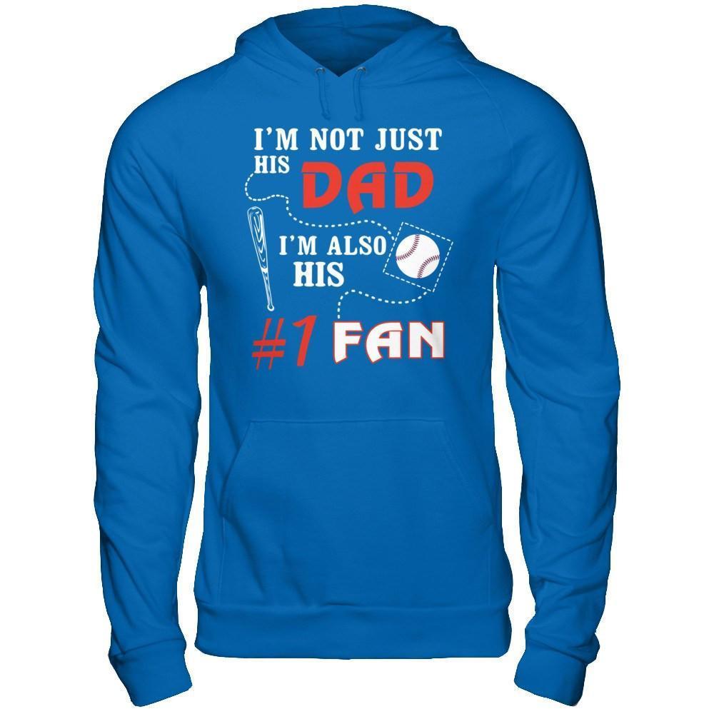 I'm Not Just His Dad I'm Also His Fan Baseball Dad-T-Shirt & Hoodie-Pullover Hoodie-Royal