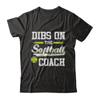 Dibs On The Coach Softball-T-Shirt & Hoodie-Classic T-Shirt-Black