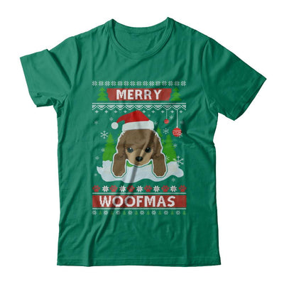 Poodle Merry Woofmas Ugly Christmas Sweater-T-Shirt & Sweatshirt-Classic T-Shirt-Kelly Green