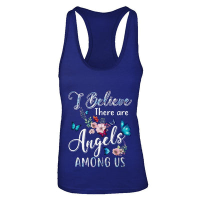 I Believe There Are Angels Among Us Cute Butterfly-T-Shirt & Tank Top-Women's Ideal Racerback Tank-Royal