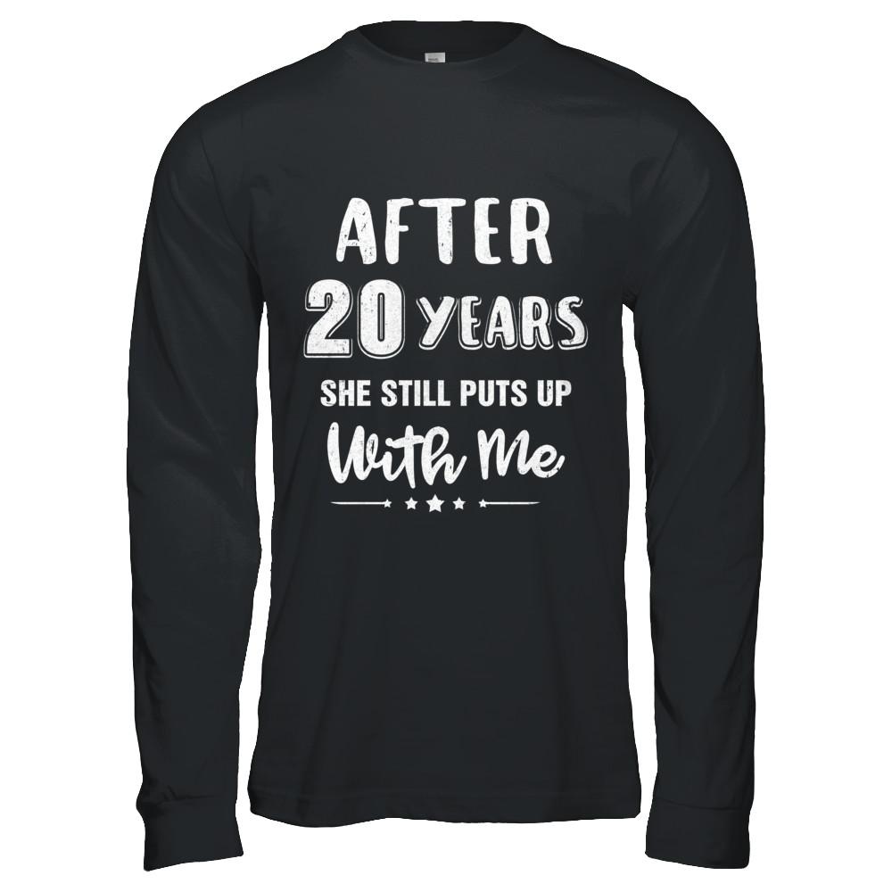 20Th Wedding Anniversary Funny Husband Gift-T-Shirt & Hoodie-Long Sleeve T-Shirt-Black