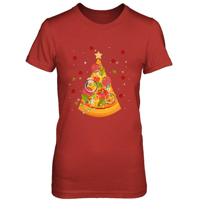 Funny Pizza Ugly Christmas Tree Gifts-T-Shirt & Sweatshirt-Women's T-Shirt-Red