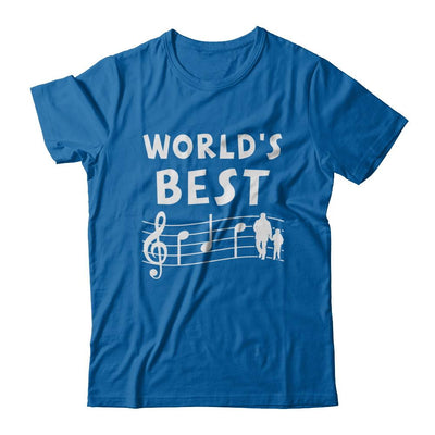World's Best Dad Ever Treble Clef Musician Fathers Day-T-Shirt & Hoodie-Classic T-Shirt-Royal