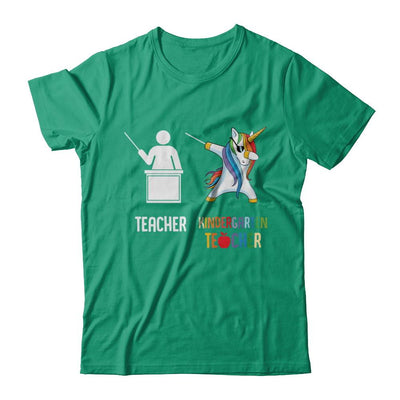 Dabbing Unicorn Kindergarten Teacher Funny Gifts Dab-T-Shirt & Hoodie-Classic T-Shirt-Kelly Green