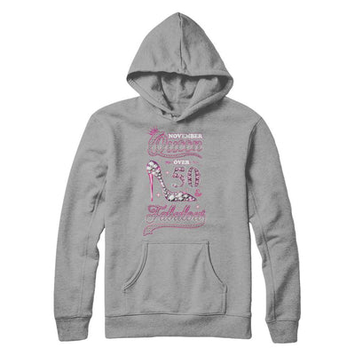 November Queen 50 And Fabulous 1971 50th Years Old Birthday-T-Shirt & Hoodie-Pullover Hoodie-Light Steel