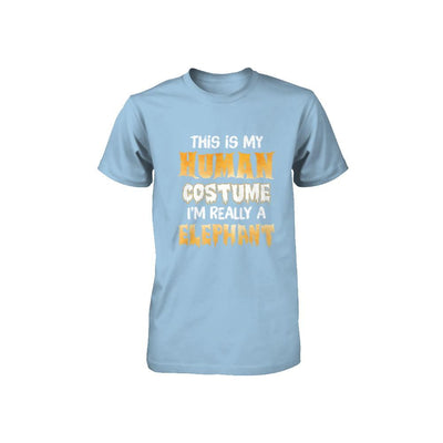 This Is My Human Costume Elephant Halloween Youth-Youth Shirt-Toddler T-Shirt-Light Blue