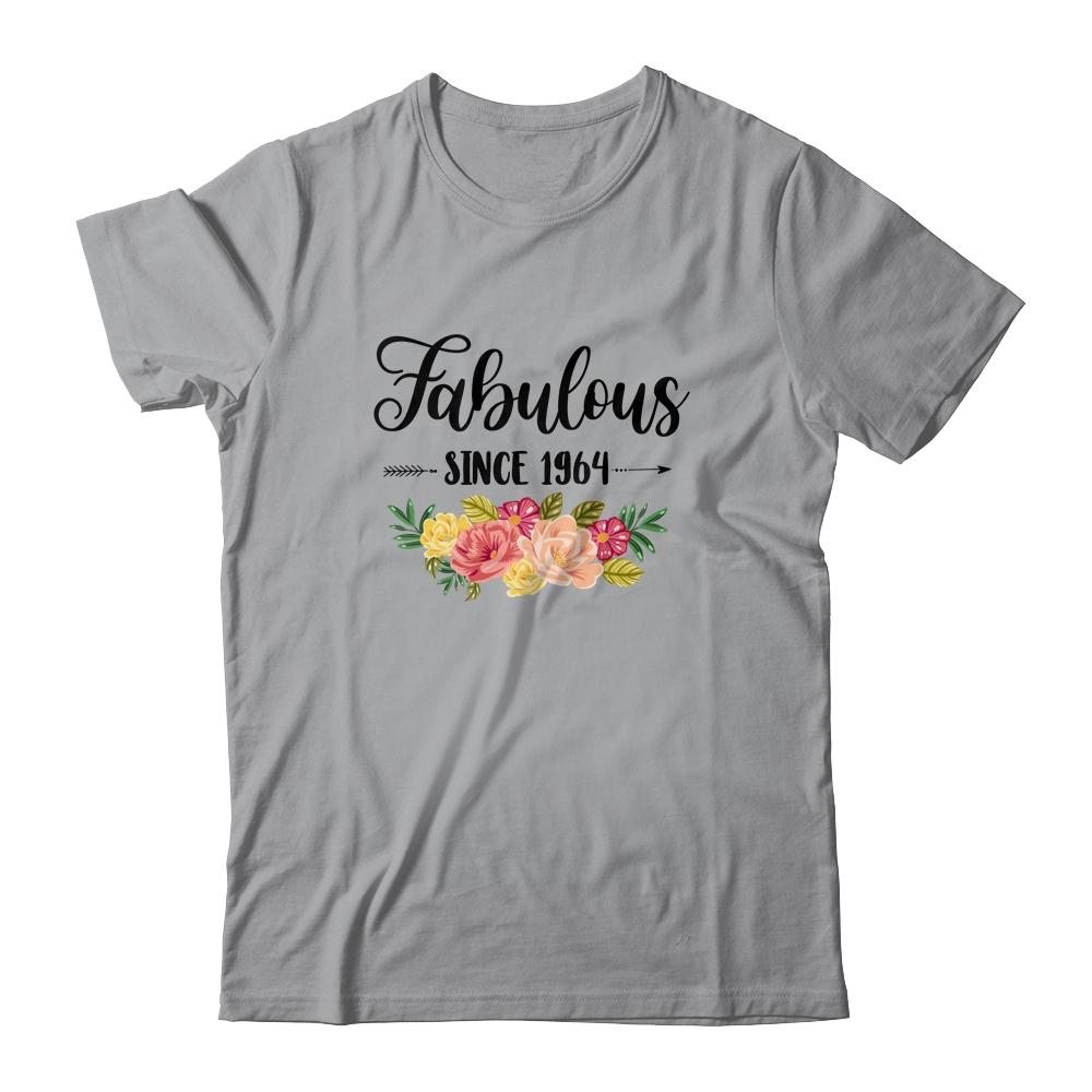 57th Birthday Gifts Women 57 Year Old Fabulous Since 1964-T-Shirt & Tank Top-Classic T-Shirt-Sport Grey