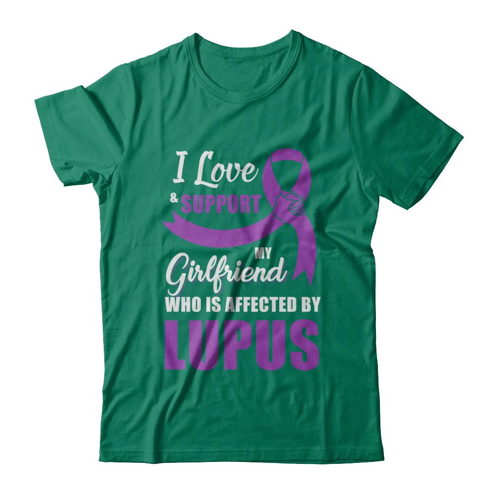 Lupus Awareness Support Purple Girlfriend Boyfriend-T-Shirt & Hoodie-Classic T-Shirt-Kelly Green