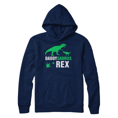Funny Fathers Day Gift Daddysaurus Dinosaur Rex-T-Shirt & Hoodie-Pullover Hoodie-Navy