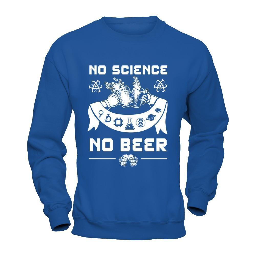 No Science No Beer March For Science-T-Shirt & Hoodie-Crewneck Sweatshirt-Royal