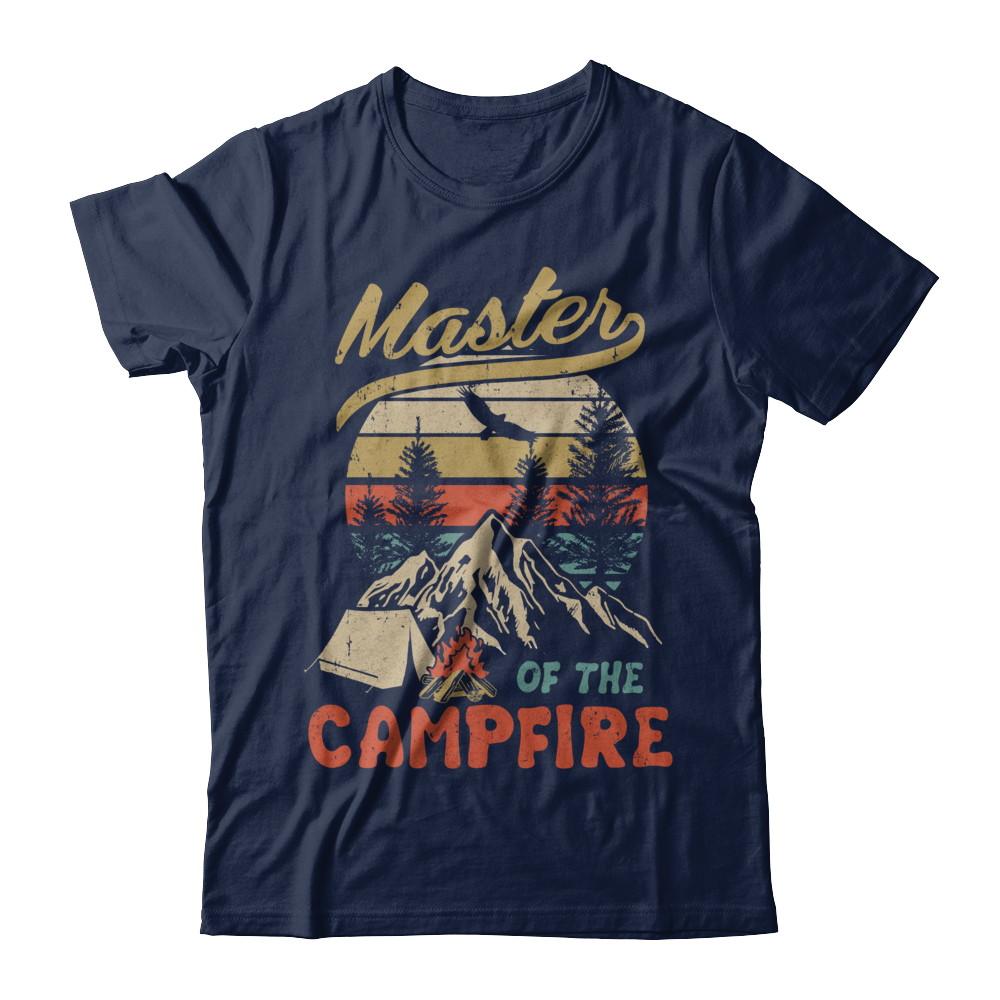 Camping Master Of The Campfire Fathers Mothers Day Gift-T-Shirt & Hoodie-Classic T-Shirt-Navy