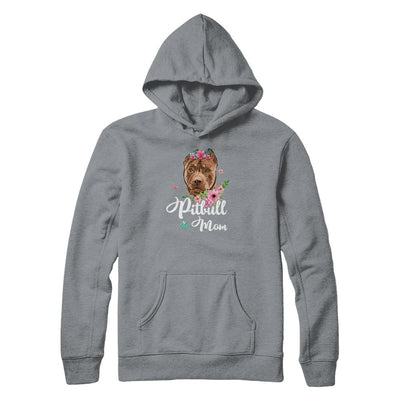 Pit bull Mom Funny Dog Mom Gift Idea-T-Shirt & Tank Top-Pullover Hoodie-Light Steel