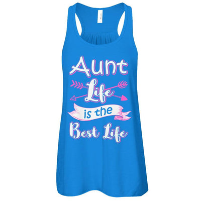 Aunt Life Is The Best Life Faunty Funny Aunty-T-Shirt & Tank Top-Women's Flowy Racerback Tank-True Royal