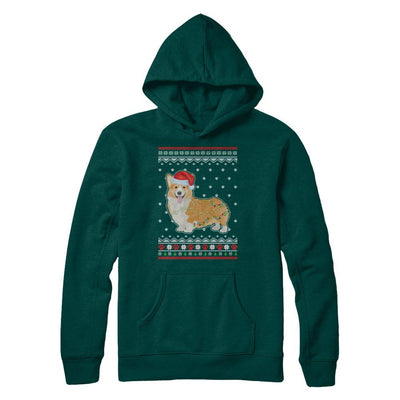 Corgi Christmas Ugly Sweater Lights Dog Xmas Gift-T-Shirt & Sweatshirt-Pullover Hoodie-Deep Forest