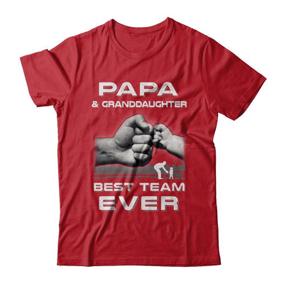 Papa And Granddaughter Best Team Ever Fathers Day-T-Shirt & Hoodie-Classic T-Shirt-Red