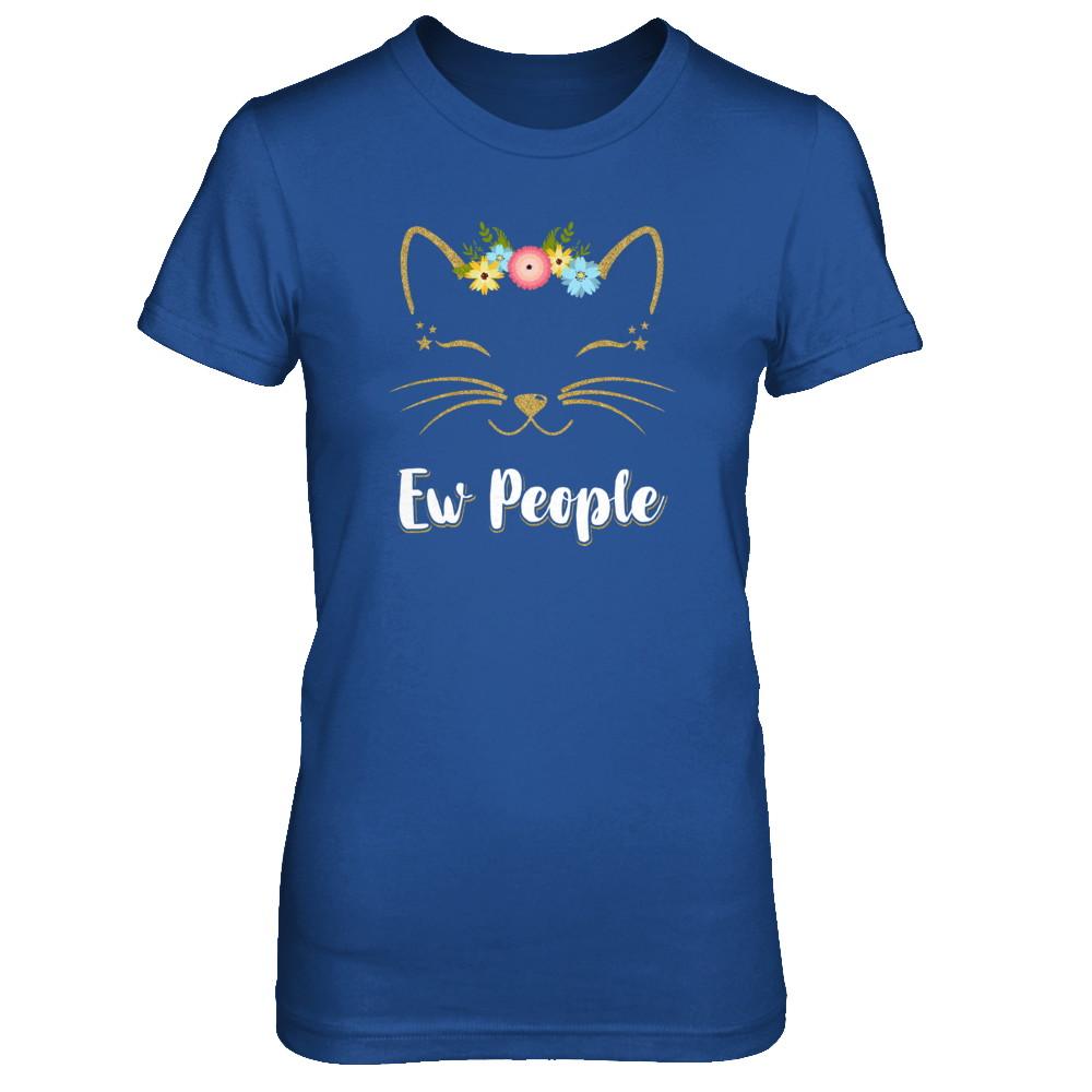 Ew People Kitty Cat-T-Shirt & Tank Top-Women's T-Shirt-Royal