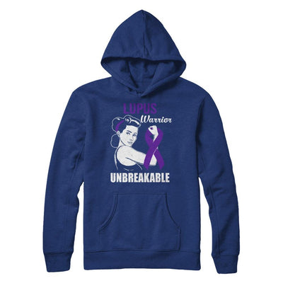 Lupus Warrior Unbreakable Lupus Awareness-T-Shirt & Hoodie-Pullover Hoodie-Deep Royal