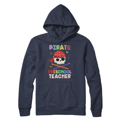 Pirate Preschool Teacher Costume Halloween-T-Shirt & Hoodie-Pullover Hoodie-Navy